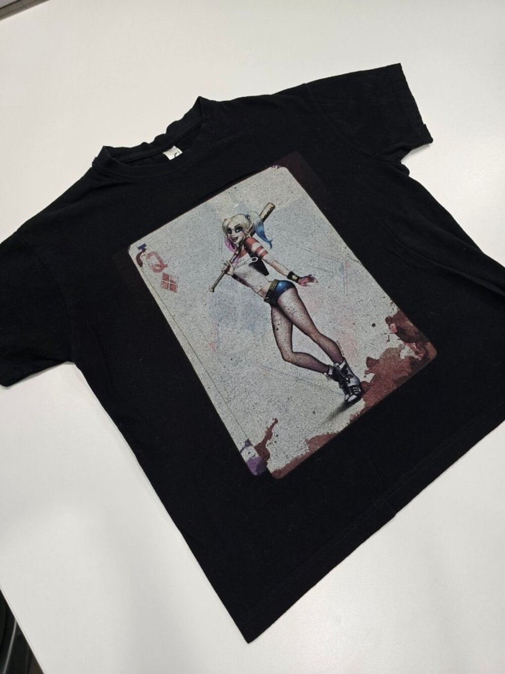 DC Comics ✦ Harley Quinn Card Graphic Tee ✦ Black Streetwear Classic Y2K XS - Picture 6 of 8